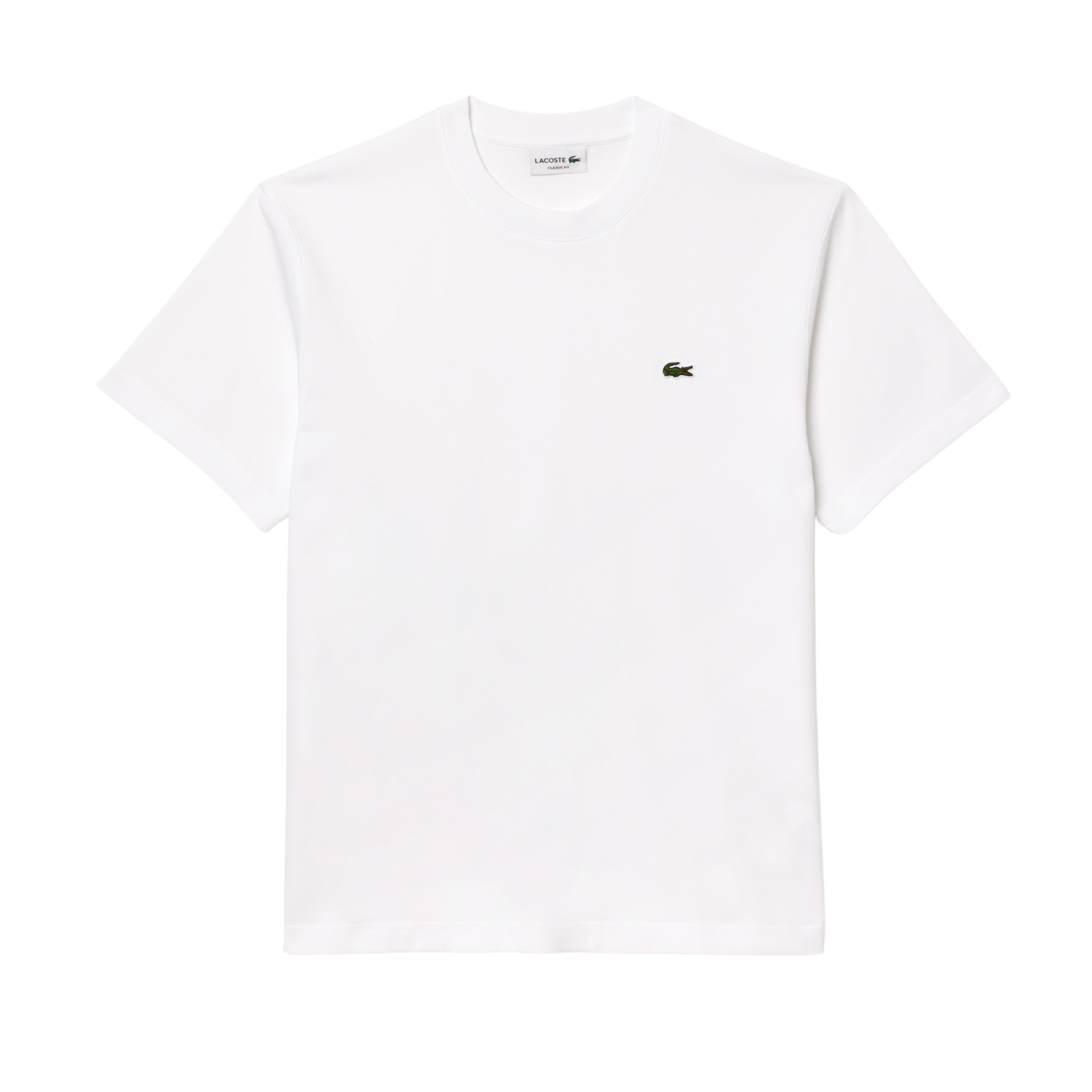 Mens Lacoste White Classic Fit Mid Weight S/s T Shirt