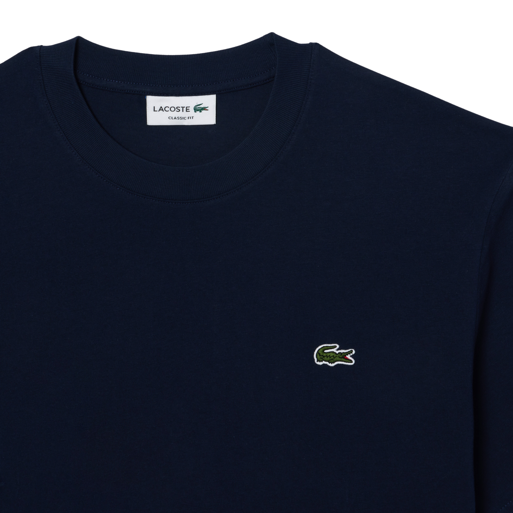 Mens Lacoste Navy Blue Classic Fit Mid Weight S/s T Shirt