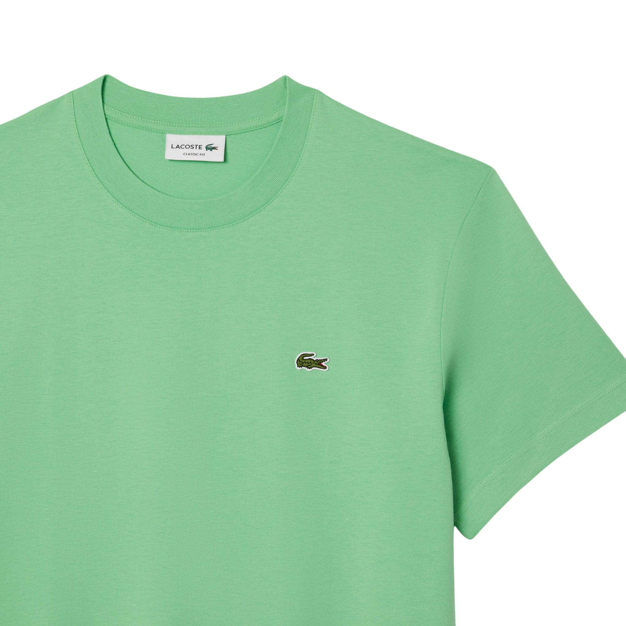 Mens Lacoste Lime Classic Fit Mid Weight S/s T Shirt