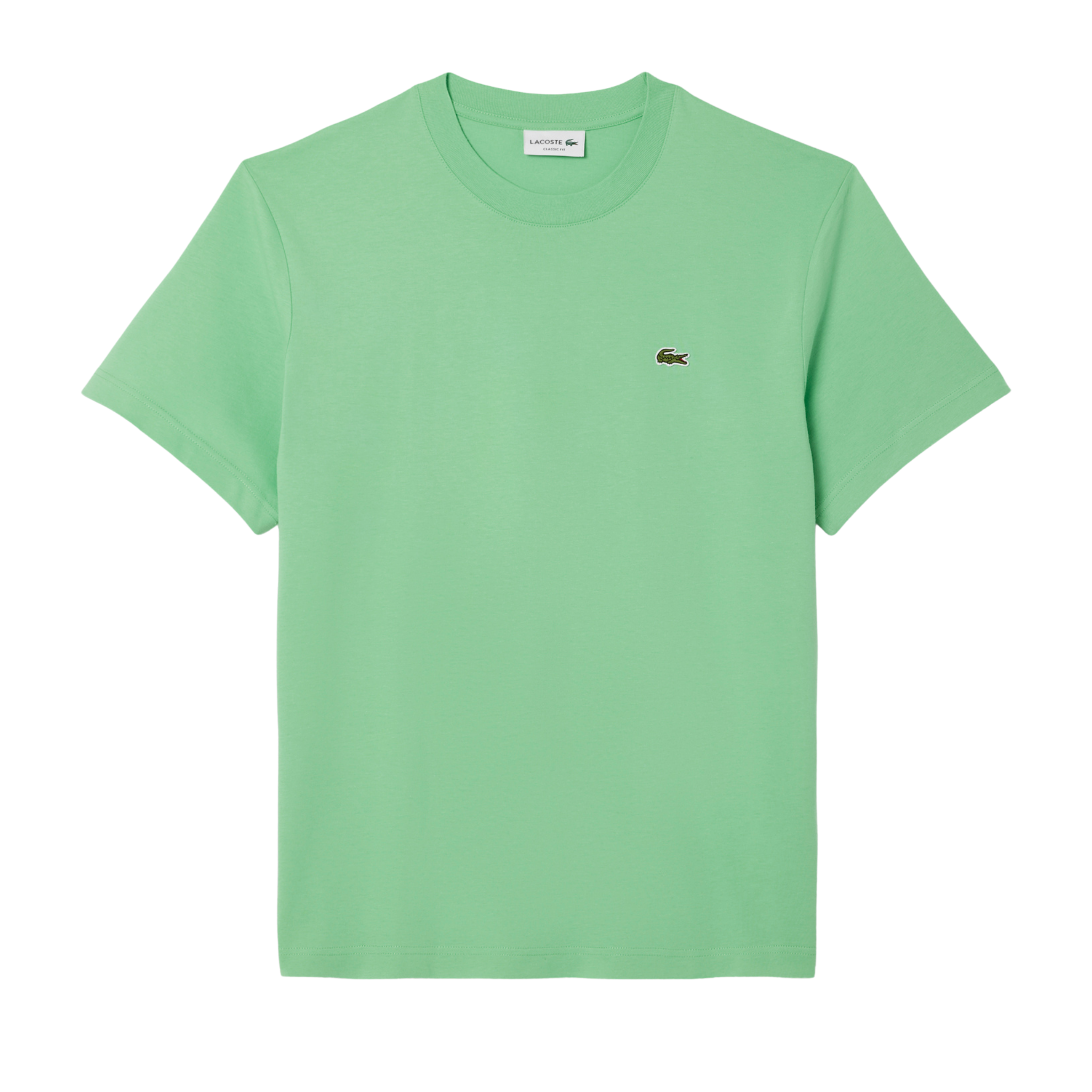 Mens Lacoste Lime Classic Fit Mid Weight S/s T Shirt