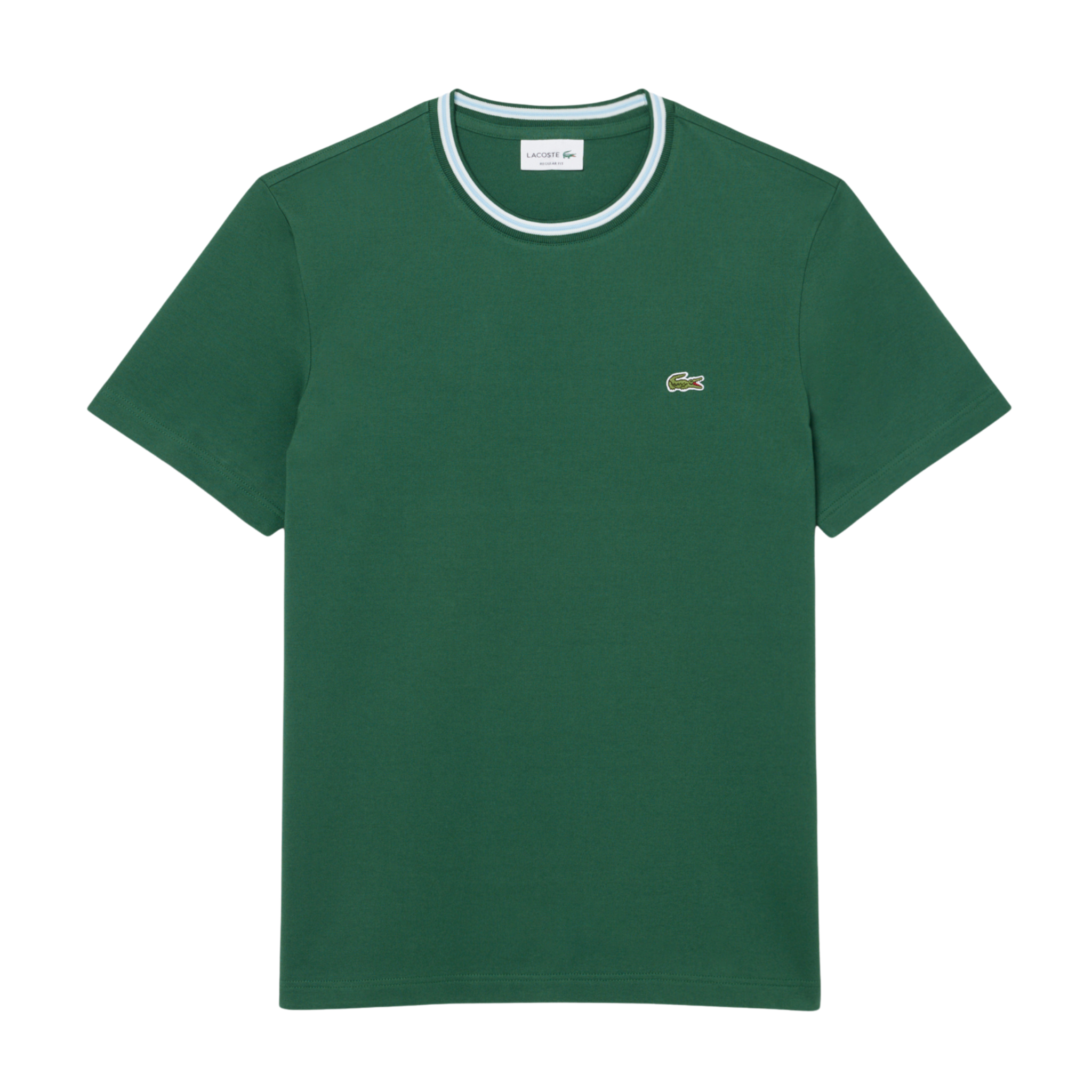 Mens Lacoste Green Tipped S/s T Shirt