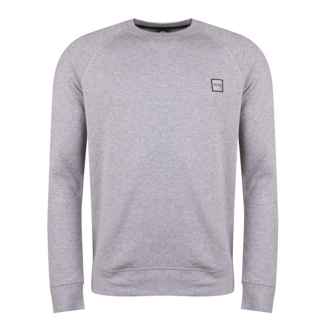 Casual Mens Light Grey Wyan Crew Sweat Top