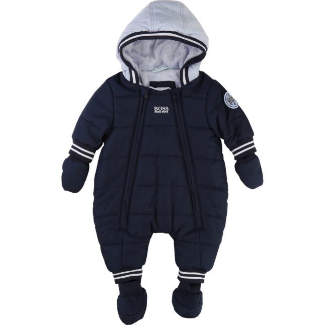 Baby Navy Quilted Snowsuit