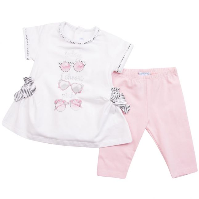 Girls Rose Sunglasses T Shirt & Leggings