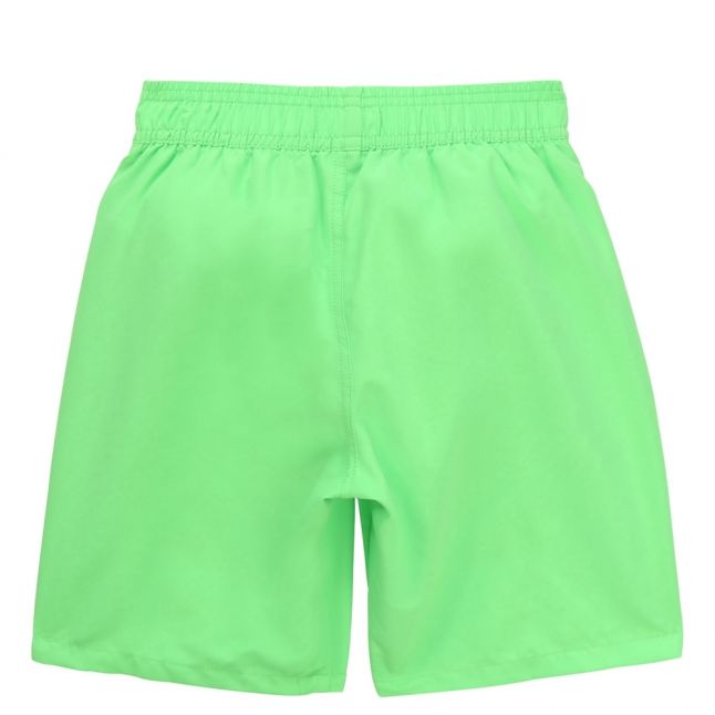 Boys Green Branded Leg Swim Shorts