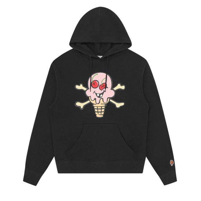 Mens Black Cones + Bones Hoodie