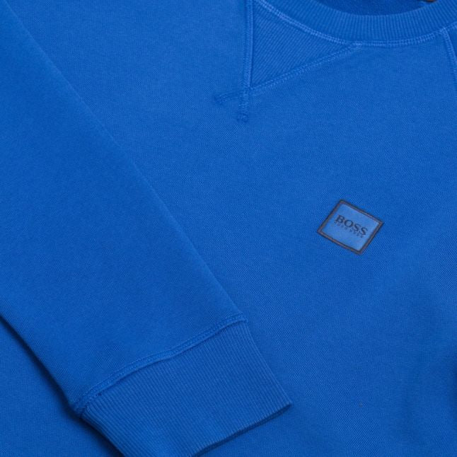 Casual Mens Bright Blue Wyan Crew Sweat Top