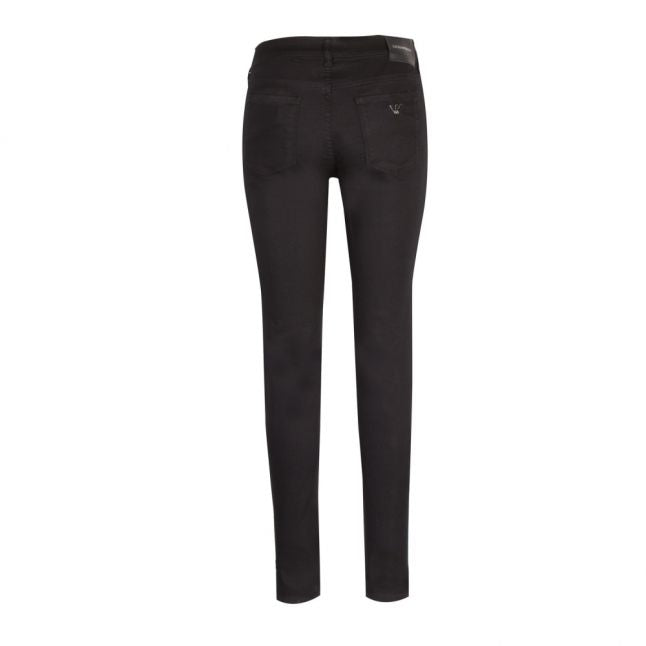 Womens Black J28 Mid Rise Skinny Fit Jeans