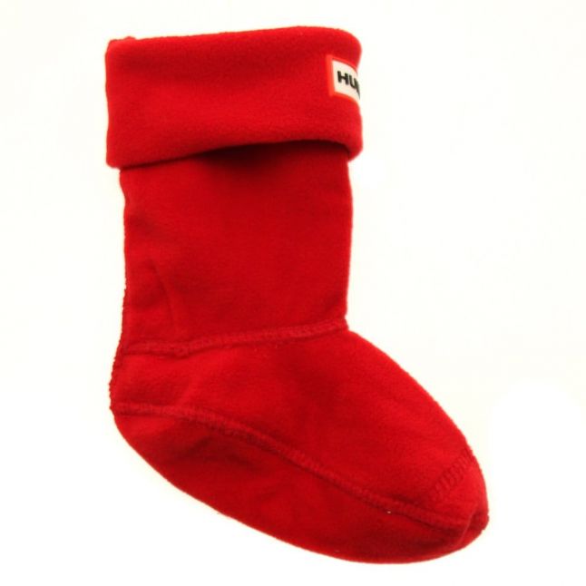 Kids Red Fleece Wellington Socks (4-6 - 3-5)