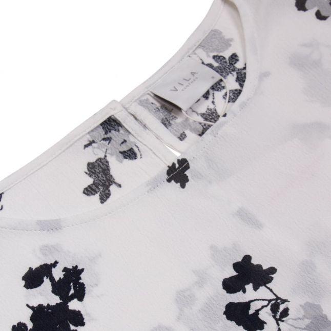 Womens Cloud Dancer Vironja Floral Top