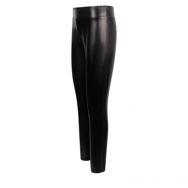 Womens Black Pleather Leggings