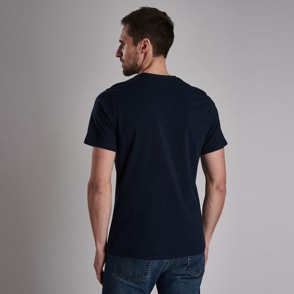 Mens Navy Essential Large Logo S/s T Shirt