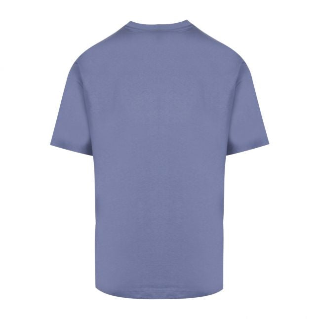 Mens Coronet Blue Text Stripe Logo S/s T Shirt