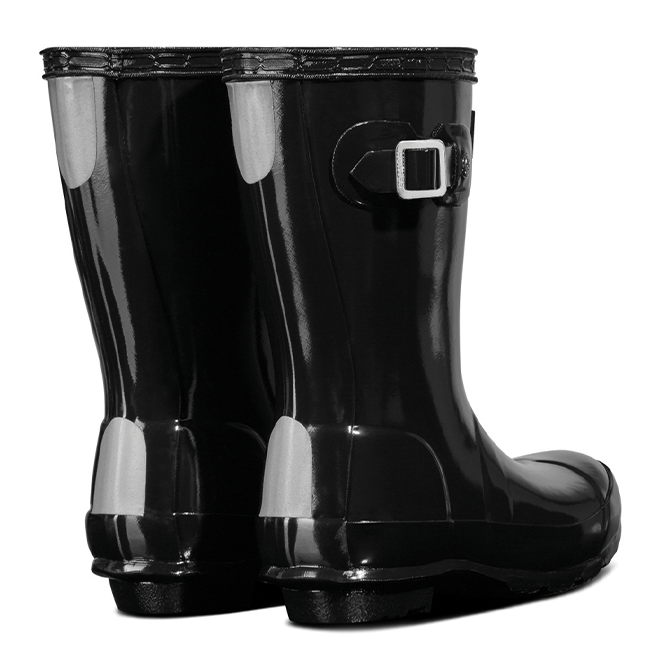 Kids Black Original Gloss Wellington Boots (7-11)