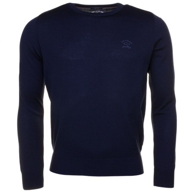 Paul & Shark Mens Navy Shark Fit Jumper