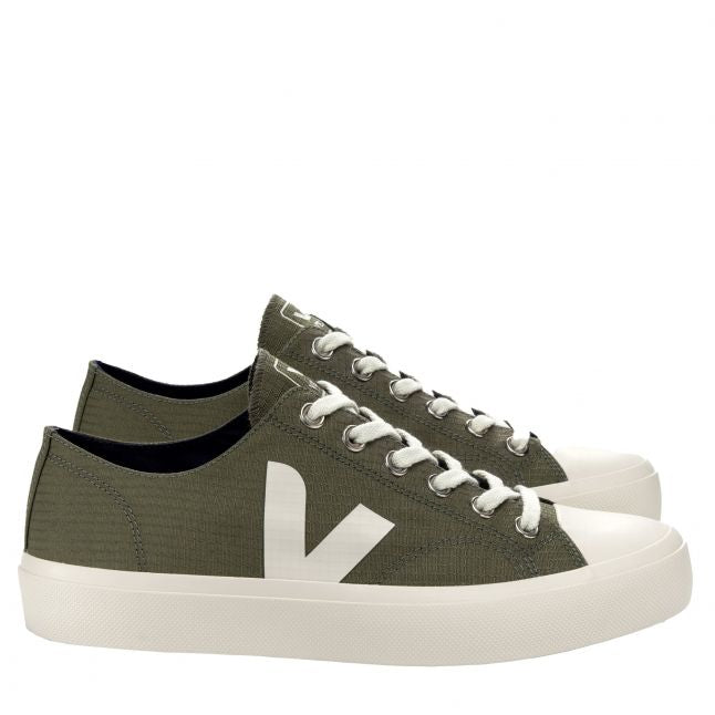 Mens Veja Khaki/Pierre Wata II Low Canvas Trainers