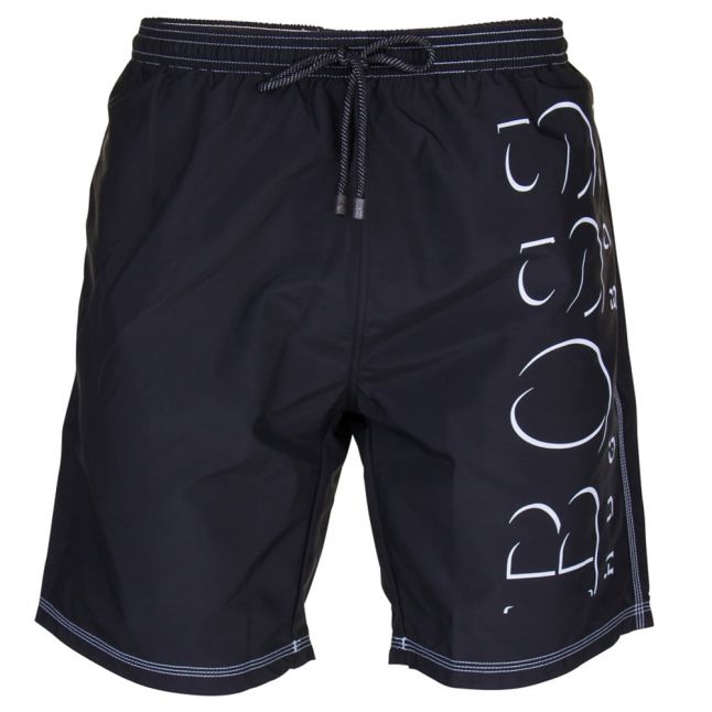 Mens Black Killifish Big Logo Swim Shorts