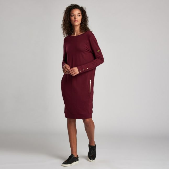 Womens Dark Rhubarb Shuttle Midi Dress