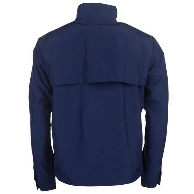 Mens Navy Branded Zip Through Jacket