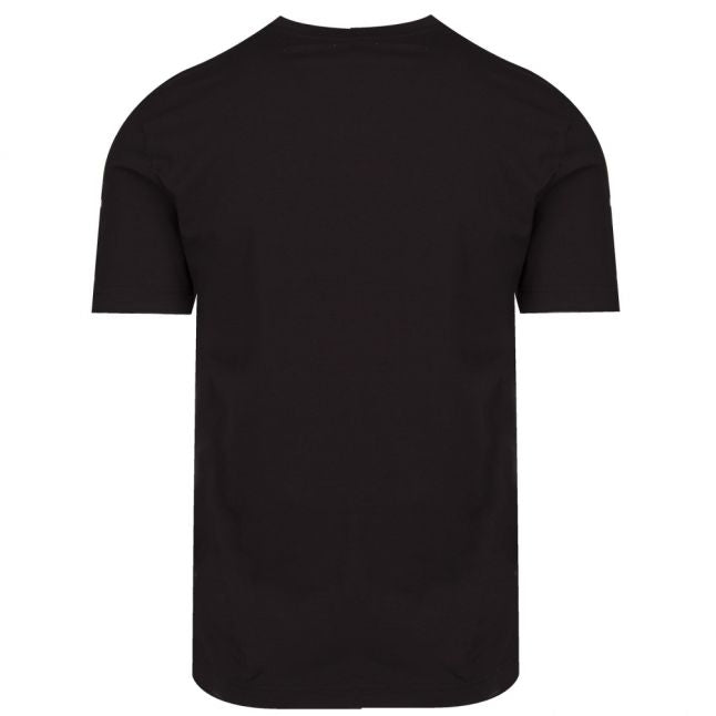 Mens Perfect Black Branded Chest S/s T Shirt