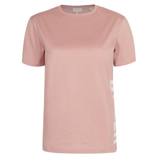 Womens Dusky Pink Abbee Slogan S/s T Shirt