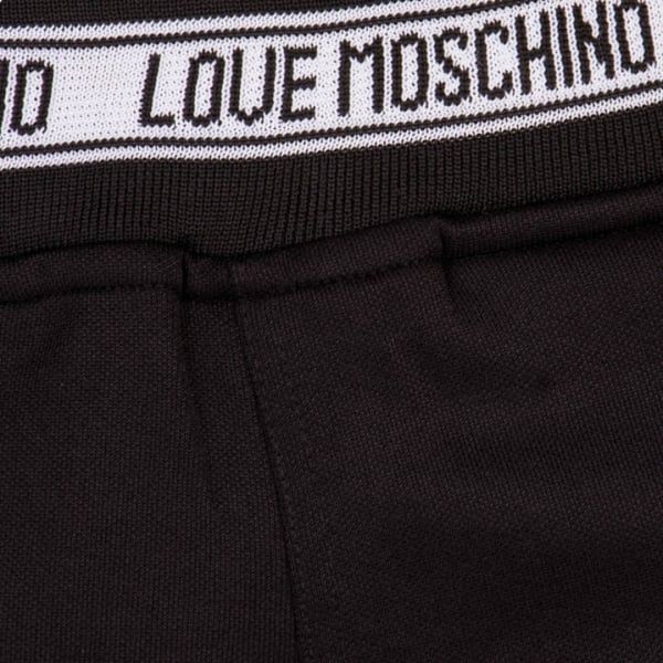 Mens Black Logo Tape Sweat Pants