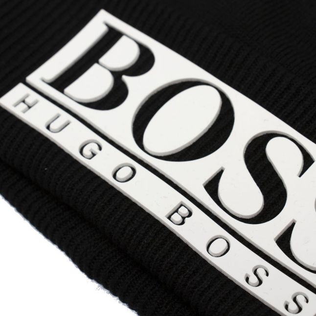 Boys Black 3D Logo Beanie