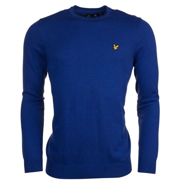 Mens True Blue Crew Neck Knitted Jumper