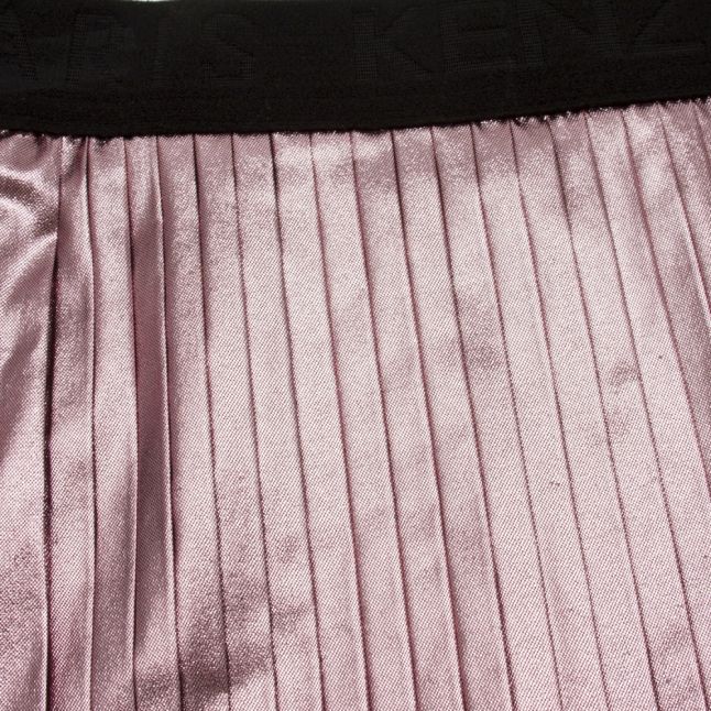 Junior Metallic Pink Gwenn Pleated Skirt