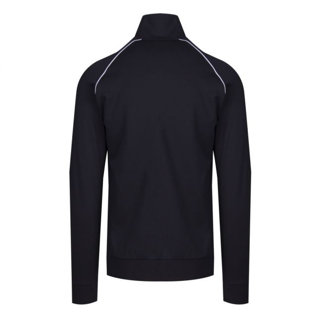 Mens Dark Blue Colour Trim Zip Thu Sweat Jacket