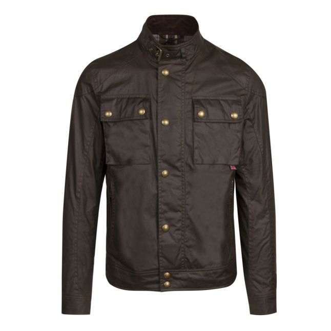 Mens Faded Olive Racemaster 6oz Waxed Jacket