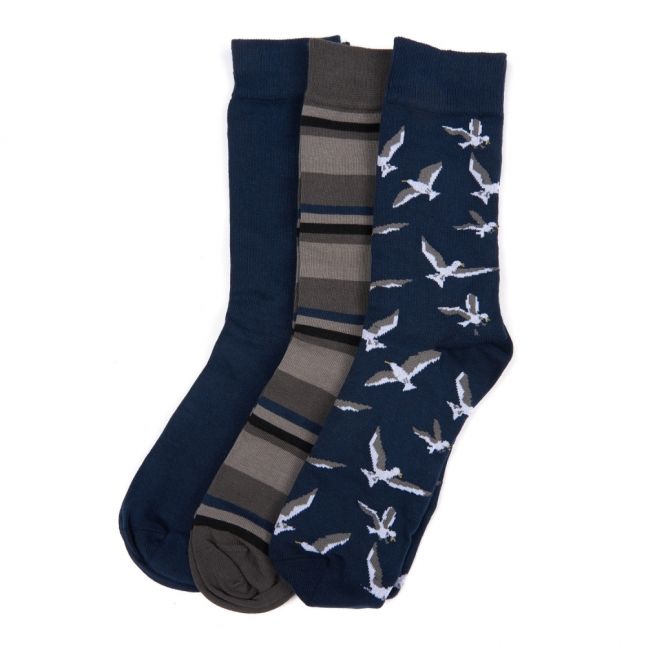 Mens Navy Seagull Sock Gift Box