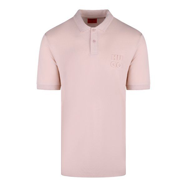 Mens Light Beige Drouts Raised Logo S/s Polo