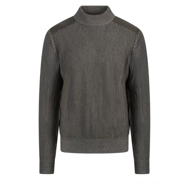 Mens Tile Green/Grey Stanley Mock Neck Jumper