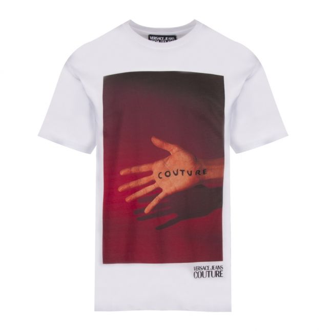 Mens White Collection Hand Regular Fit S/s T Shirt