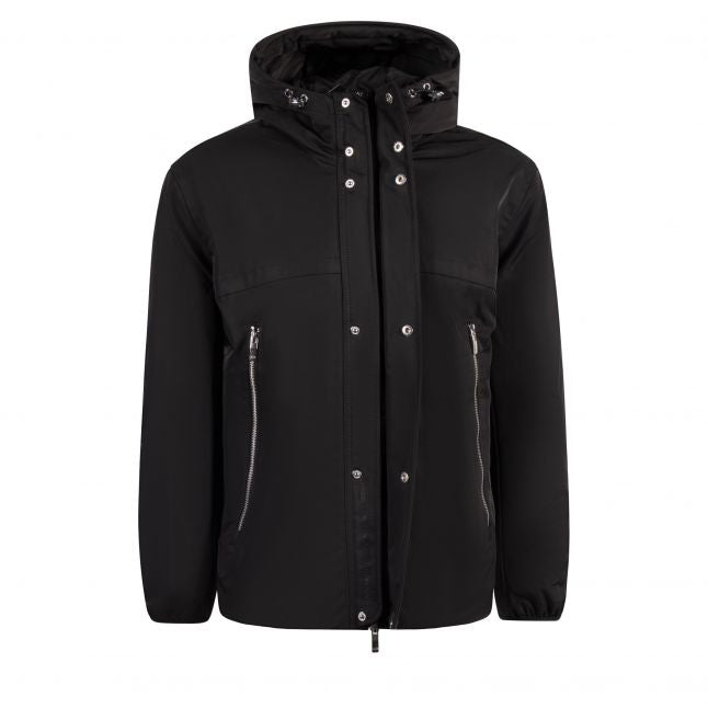 Mens Black Padded Hood Jacket