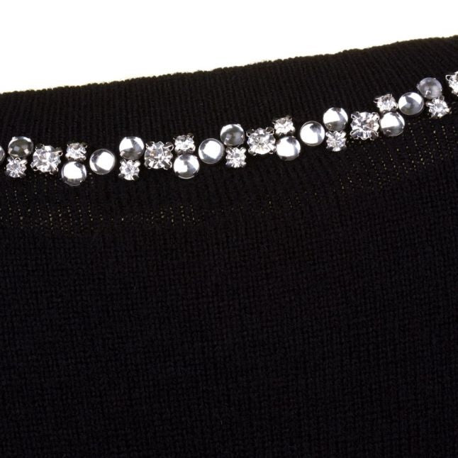 Womens Black Ariya Embellished Jumper