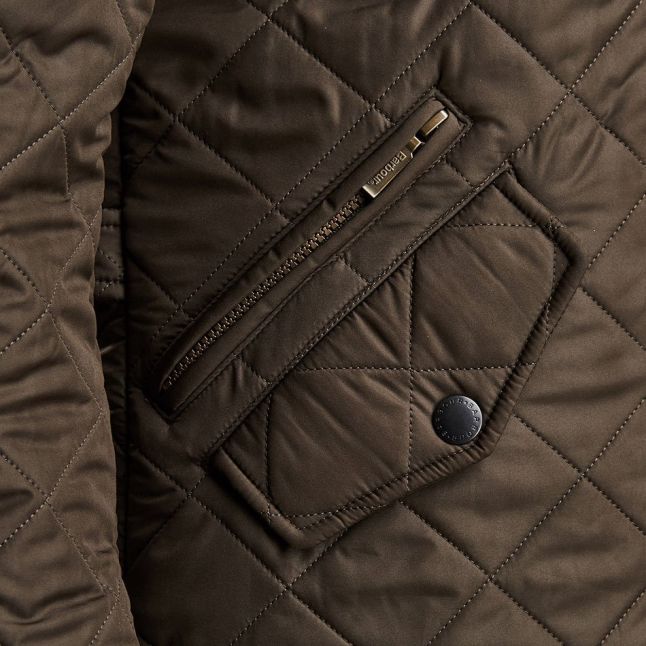Barbour powell quilted jacket olive deals