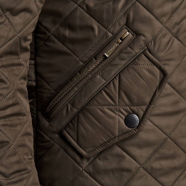 Mens Olive Powell Quilted Jacket