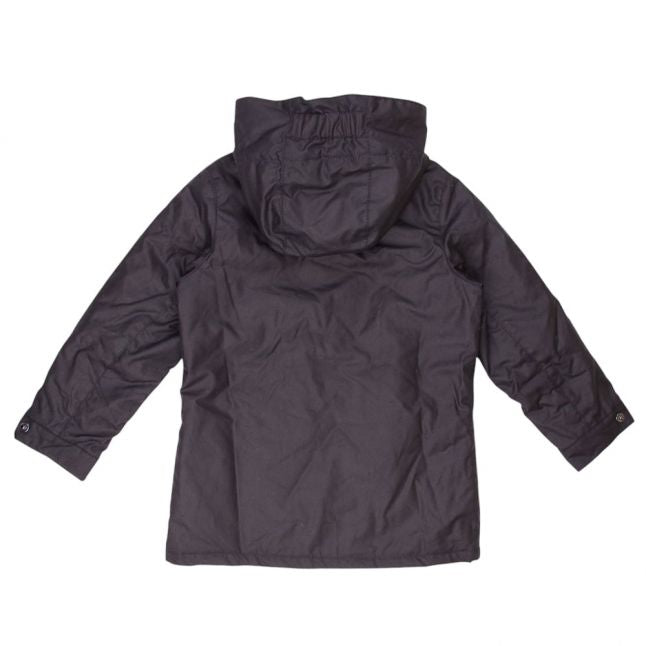 Boys Navy Trail Waxed Jacket