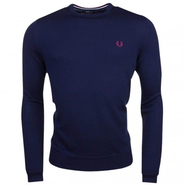 Mens Dark Carbon Crew Neck Knitted Jumper