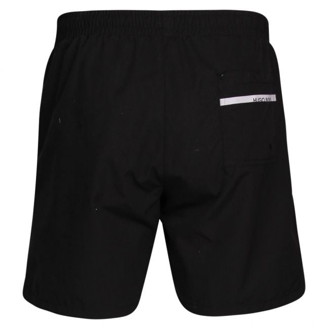 Mens Black Dolphin Side Logo Swim Shorts