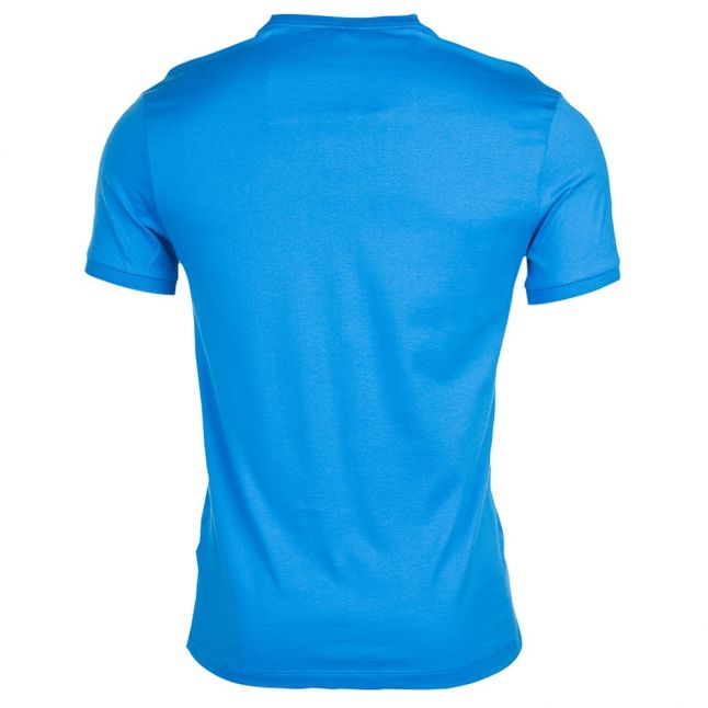 Paul & Shark Mens Blue Tonal Logo Shark Fit S/s Tee Shirt