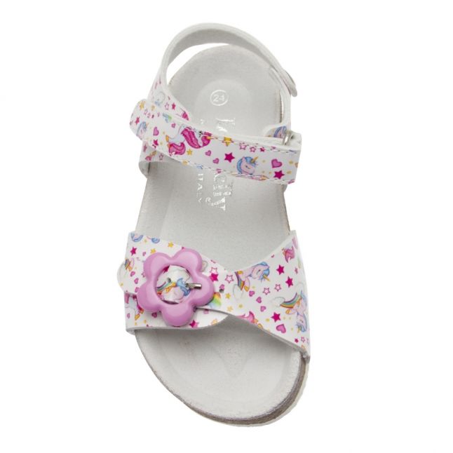 Girls White Sonia Unicorn Sandals (24-35)