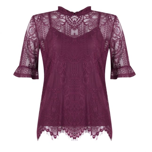 Womens Winetasting Vikarla Lace Detail Top