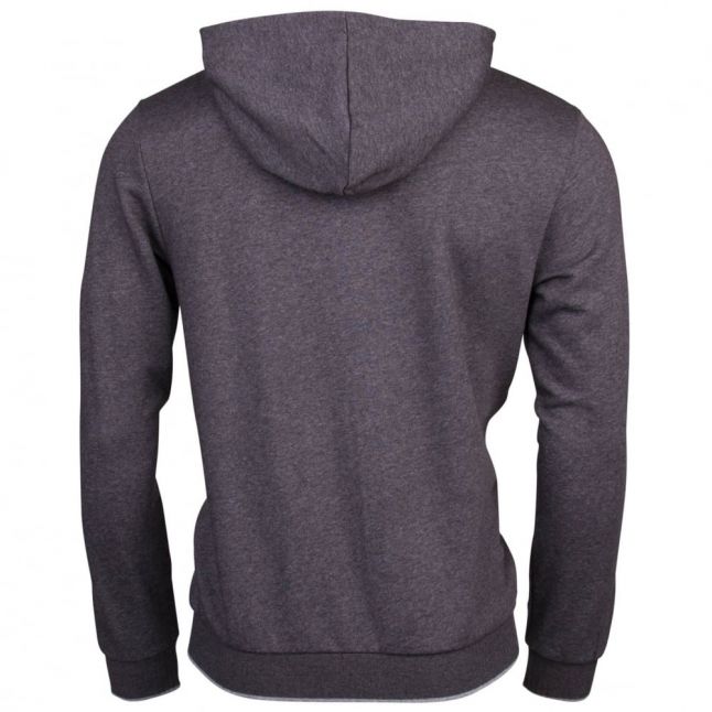 Mens Medium Grey Authentic Hooded Zip Sweat Top