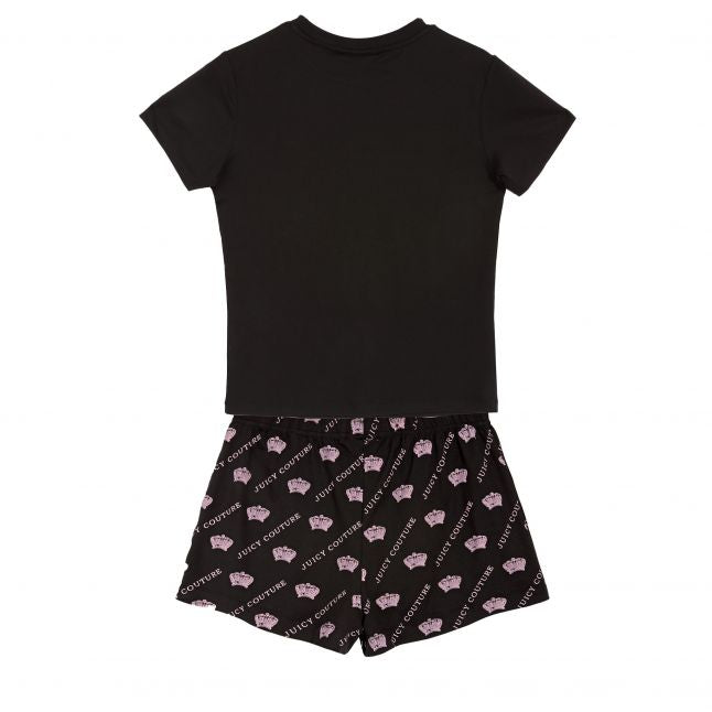 Womens Black/Pink Binky + Buzz Shorts PJ Set