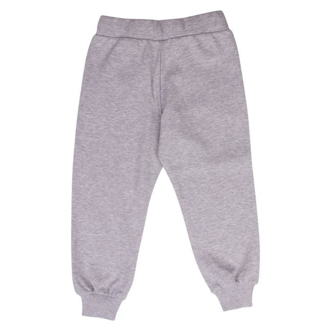 Boys Grey Melange Italian Logo Crew Tracksuit