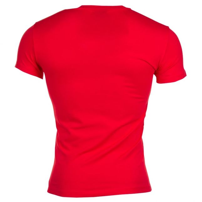 Mens Red Shiny Logo Tee Shirt