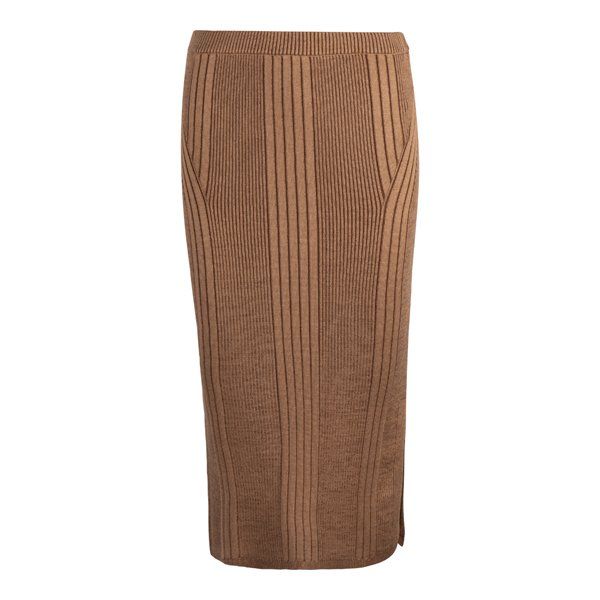 Womens Tobacco Brown Mari Pencil Midi Skirt